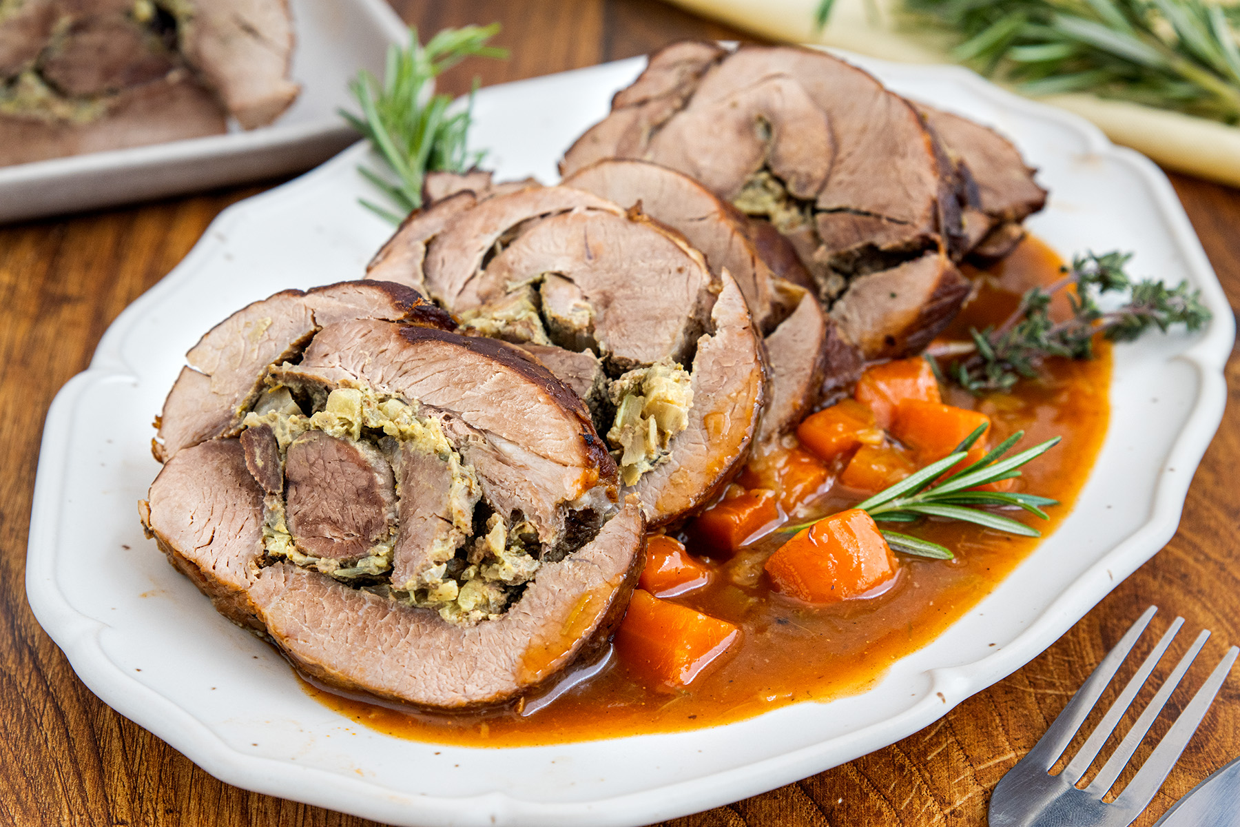 Wildschwein-Rollbraten