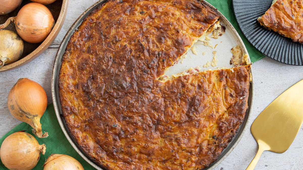 Zwiebelkuchen ohne Boden | Rezept