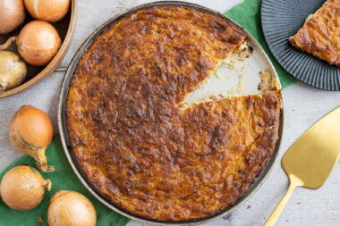Zwiebelkuchen ohne Boden