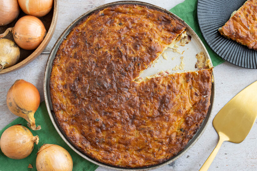 Zwiebelkuchen ohne Boden