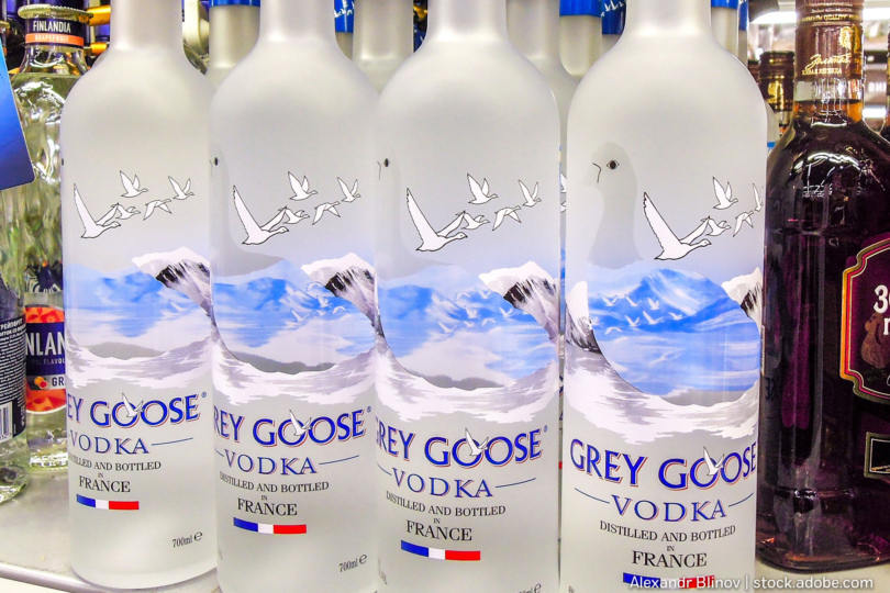 Grey Goose gehört zu den bekanntesten Wodka-Marken und Sorten