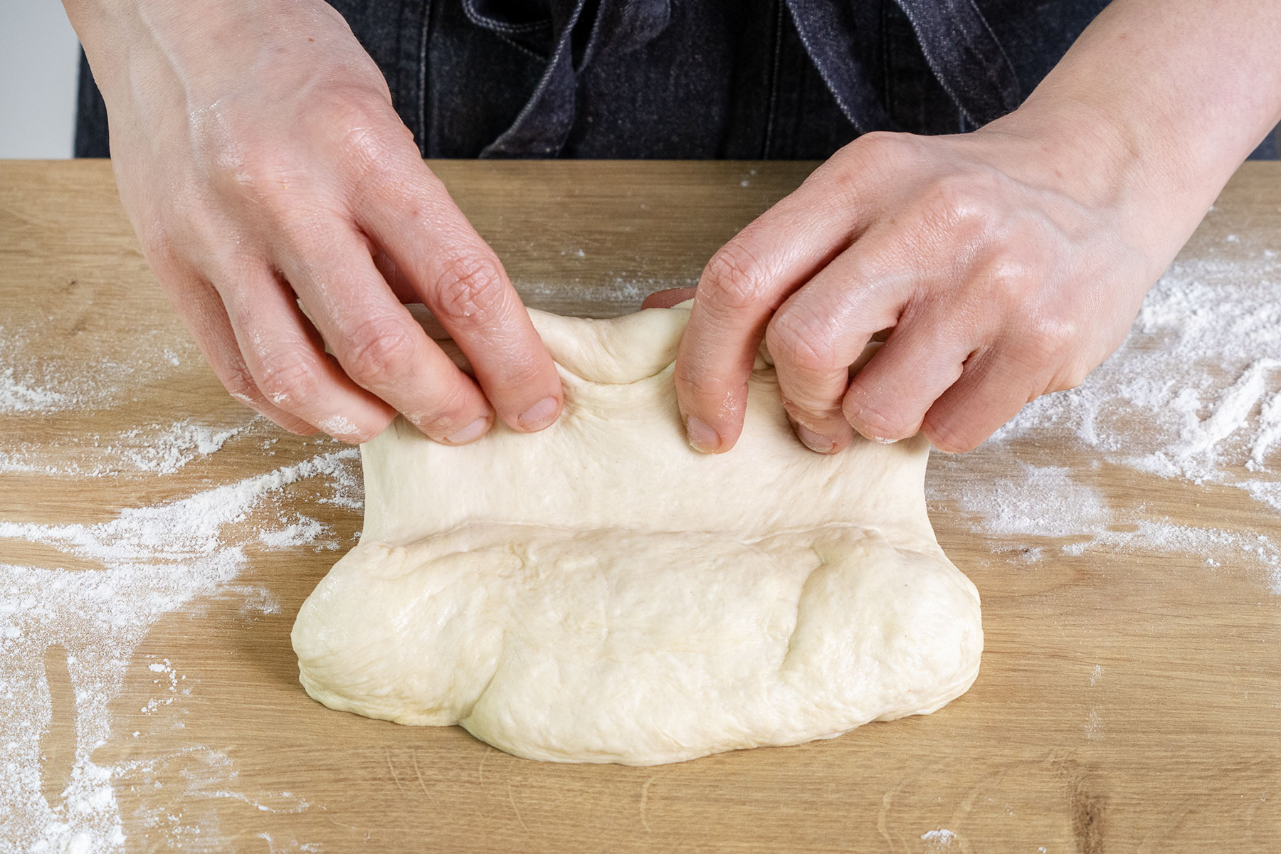 Ciabatta Brot falten