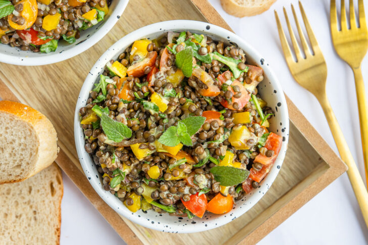 Einfacher Linsensalat