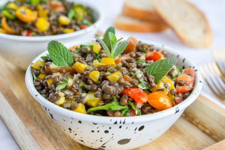Einfacher Linsensalat