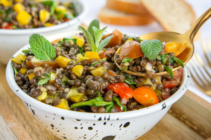 Einfacher Linsensalat