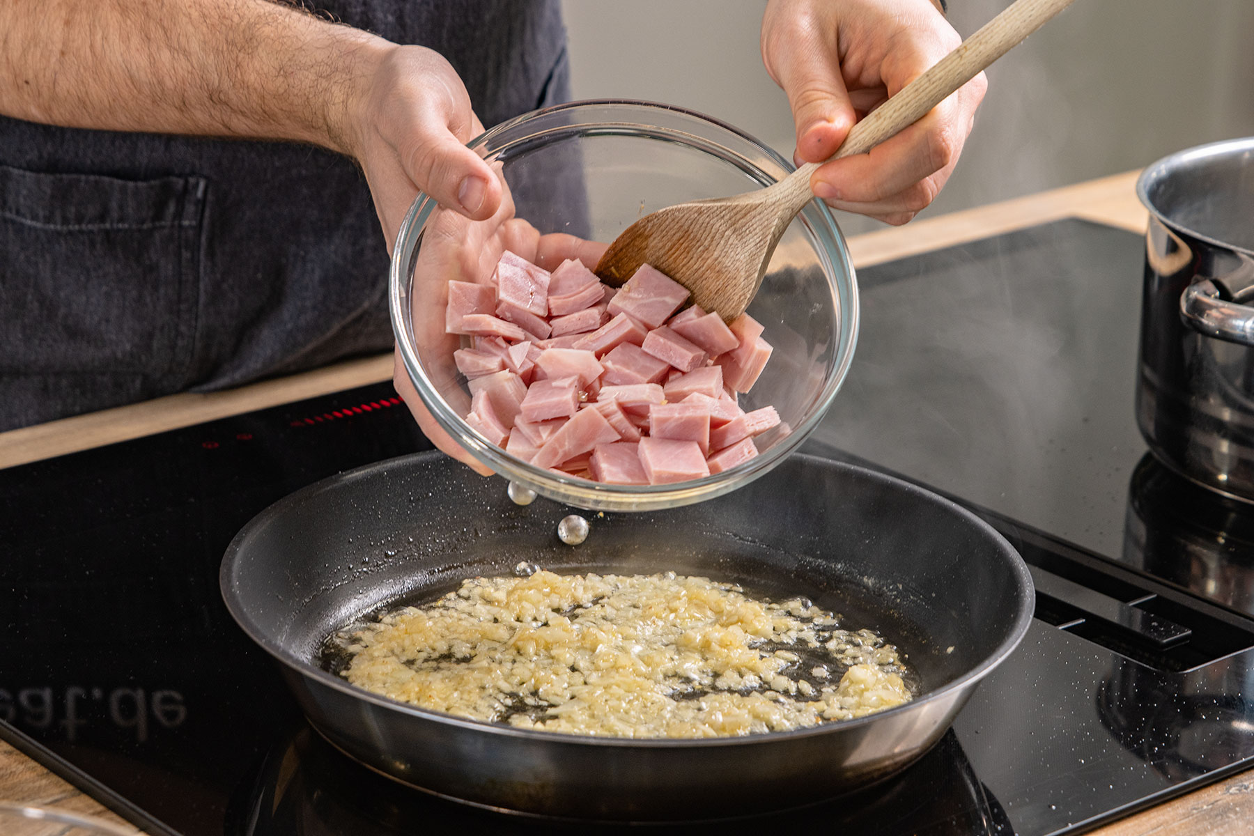 Schinken anbraten