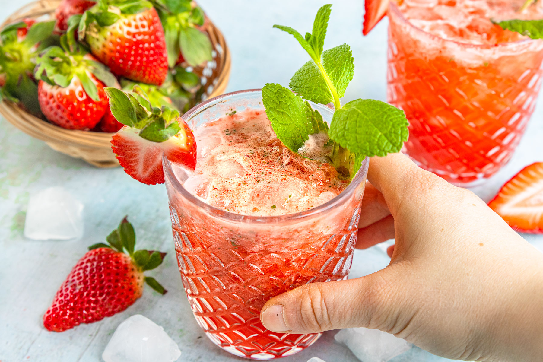 Erdbeer-Mojito Cocktail