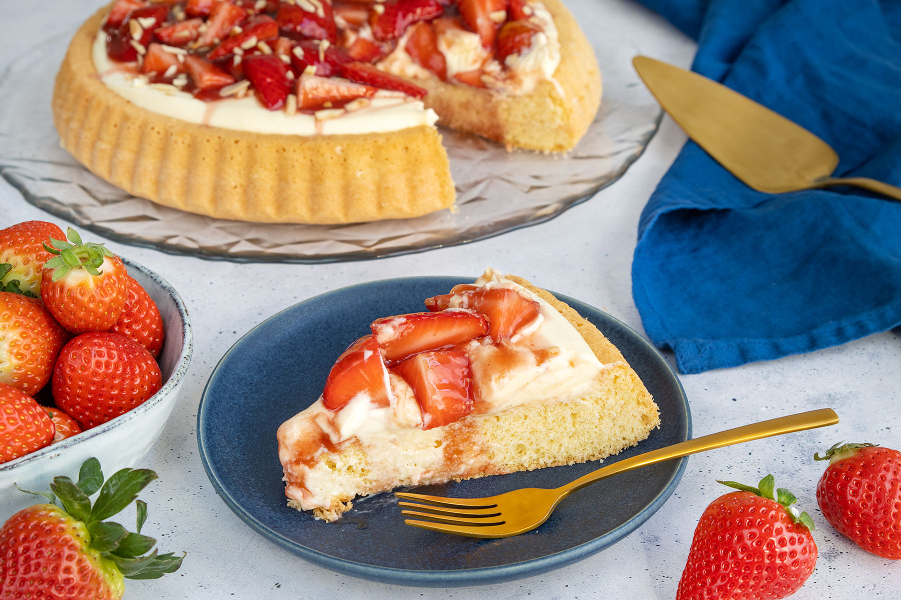 Erdbeer-Pudding-Torte