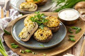 Gefüllte Champignons mit Frischkäse