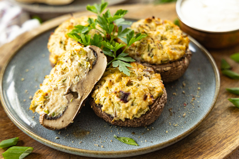 Gefüllte Champignons mit Frischkäse