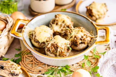 Gefüllte Champignons mit Hackfleisch