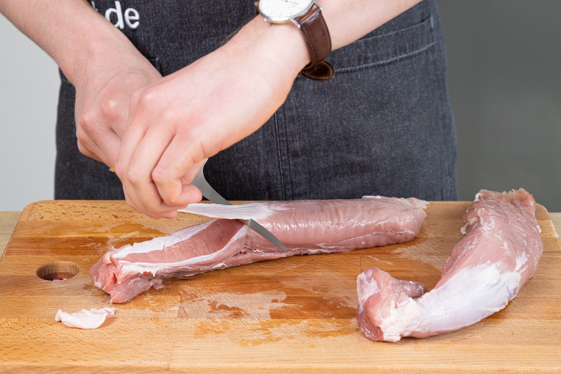 Schweinefilet parieren
