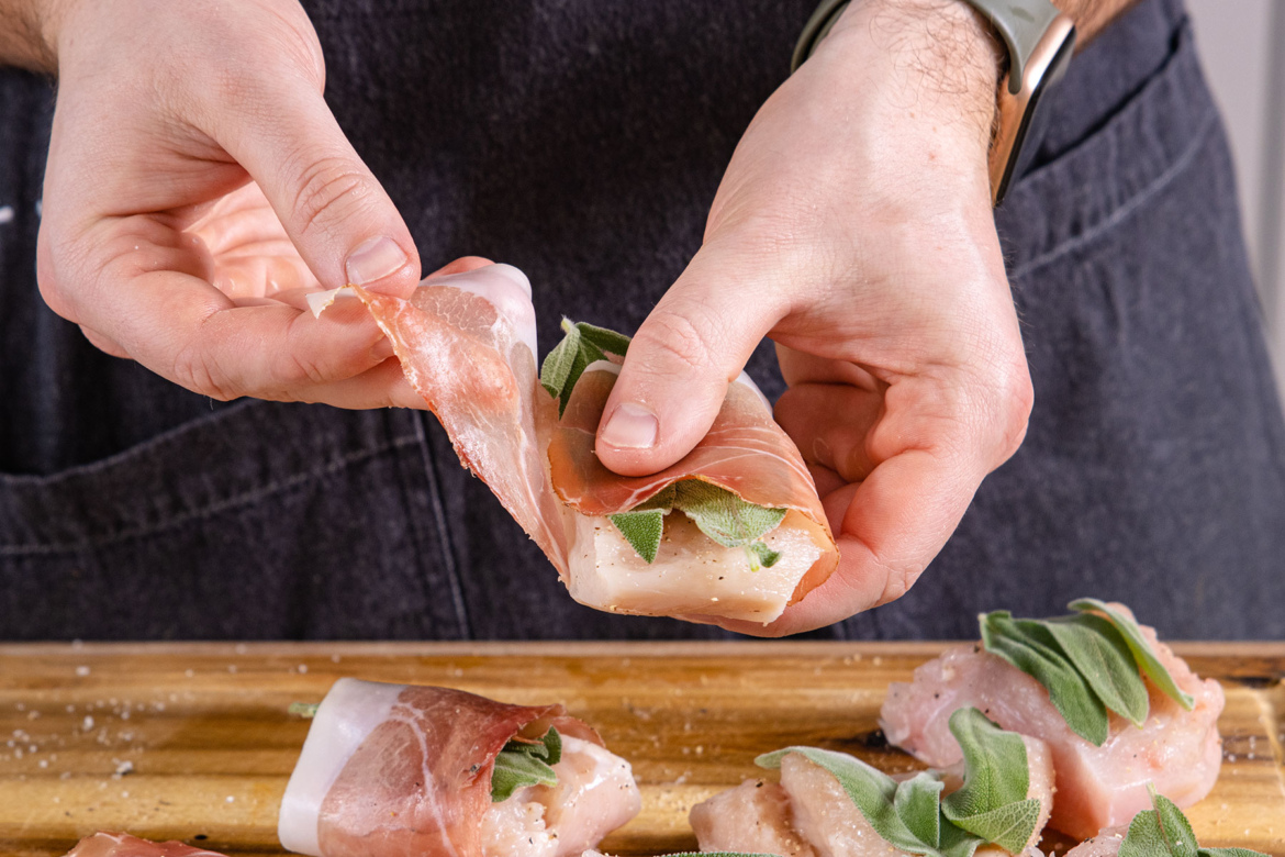 Hähnchen-Saltimbocca alla Romana