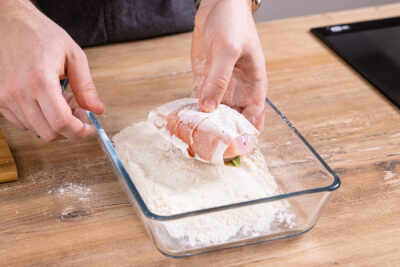Hähnchen-Saltimbocca mehlieren