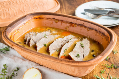 Kalbsbraten aus dem Römertopf
