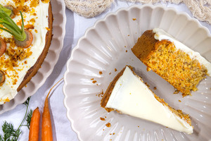 Karottenkuchen mit Frischkäse