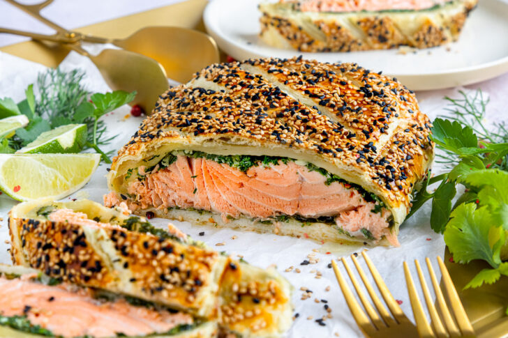 Lachs im Blätterteig