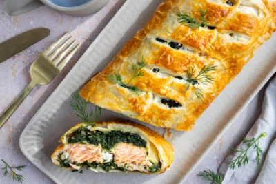 Lachs im Blätterteig