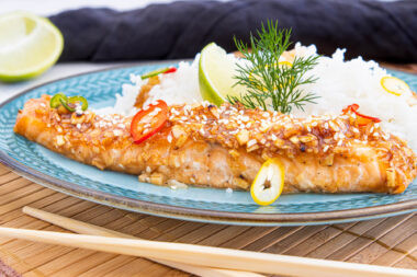 Lachs in Teriyaki-Marinade