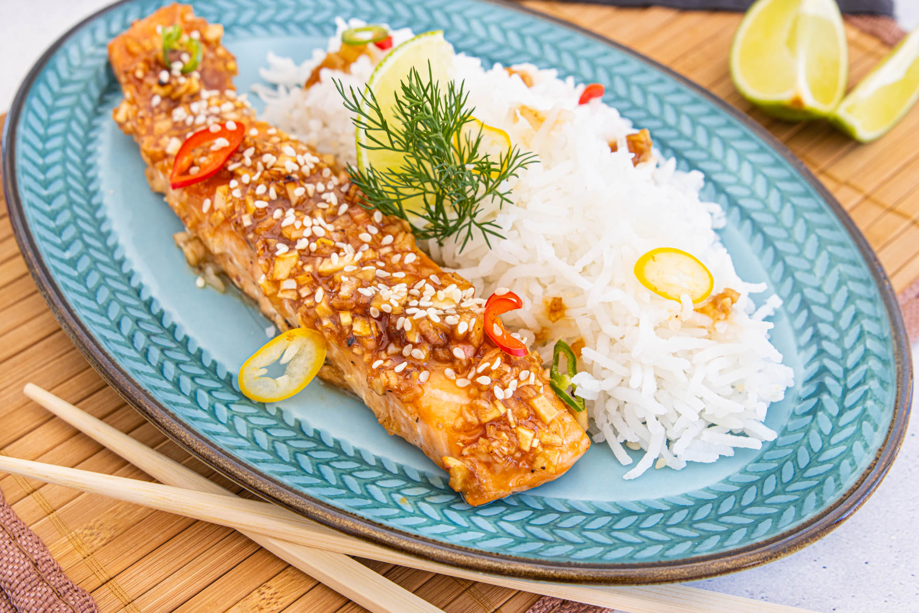 Lachs in Teriyaki-Marinade