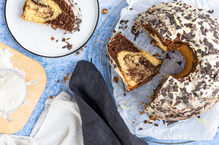 Saftiger Marmorkuchen-Gugelhupf