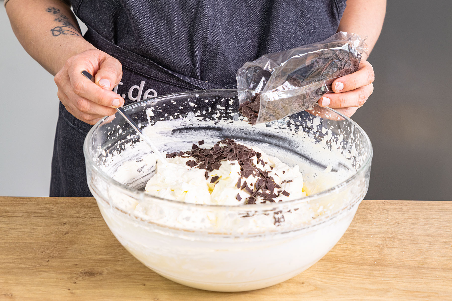 Raspelschokolade unterrühren