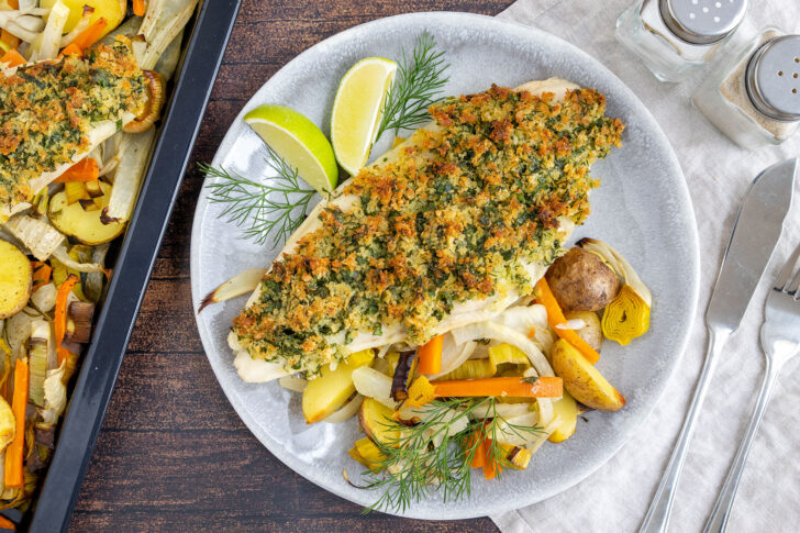 Pangasiusfilet im Backofen mit Gemüse