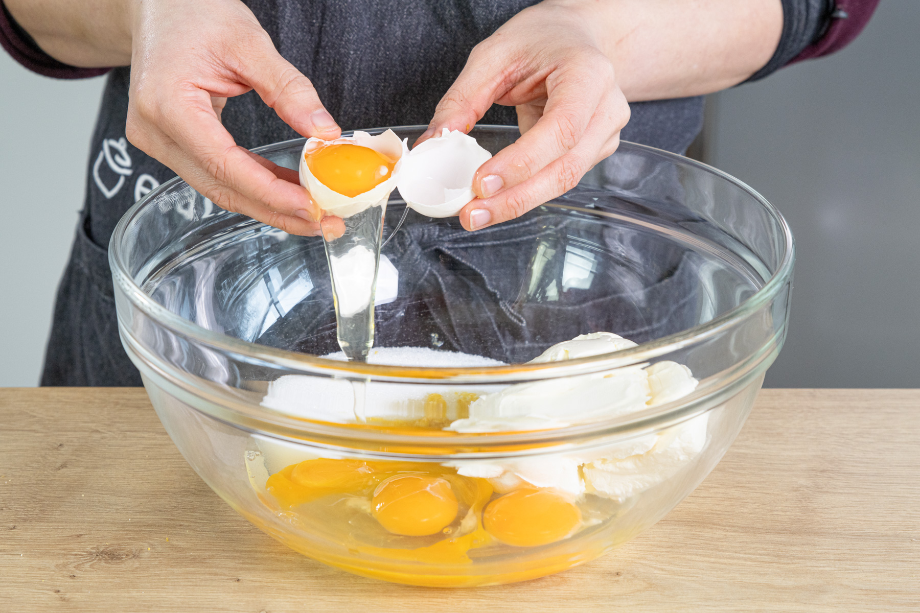 Eier dazugeben