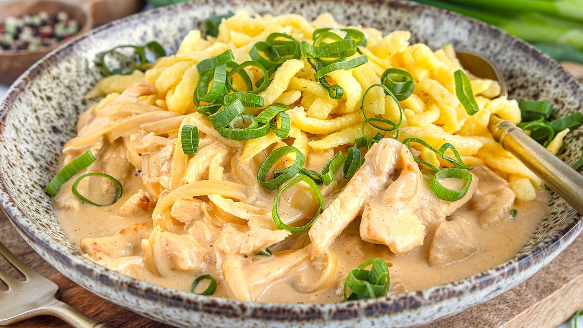 Putengeschnetzeltes in Sahne-Sauce
