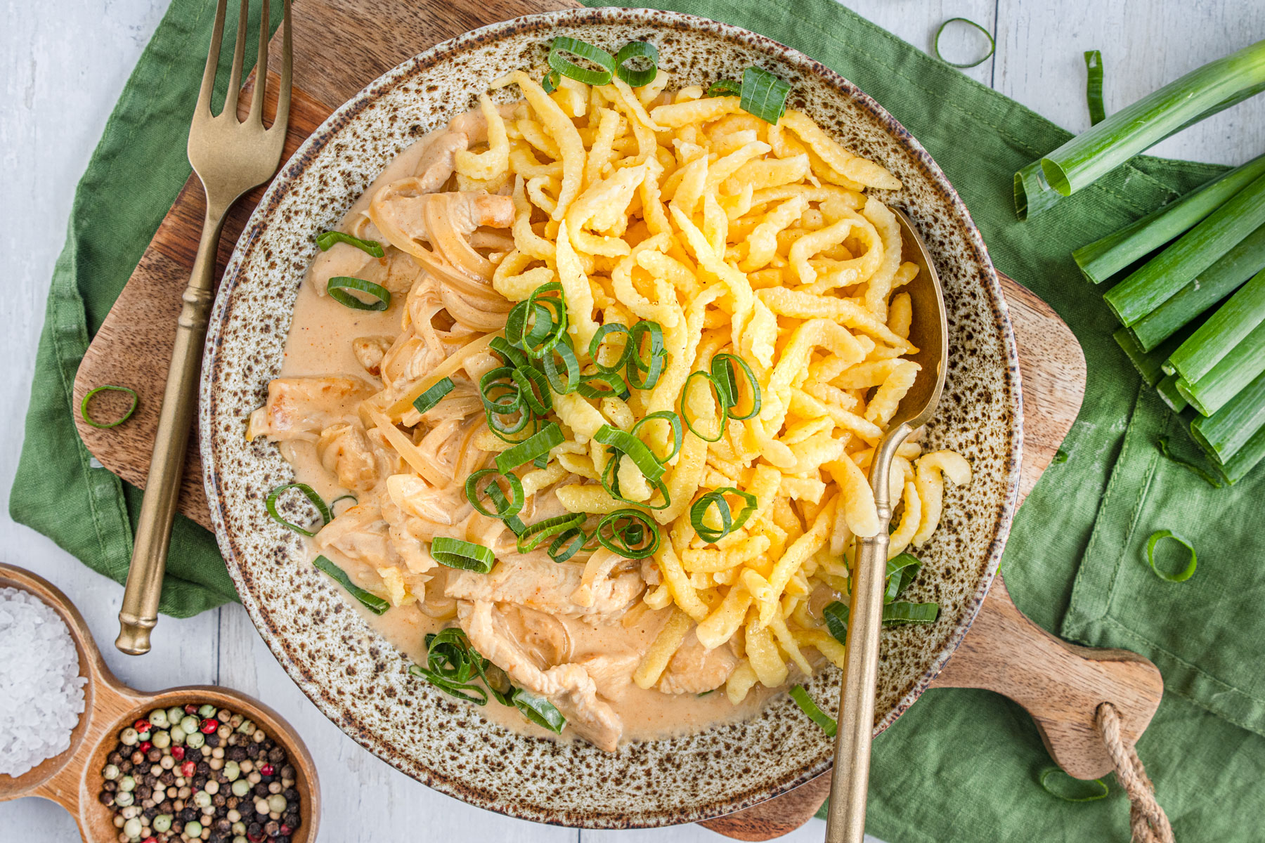 Putengeschnetzeltes in Sahne-Sauce