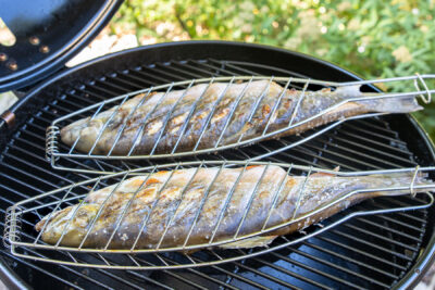 Saibling von beiden Seiten grillen