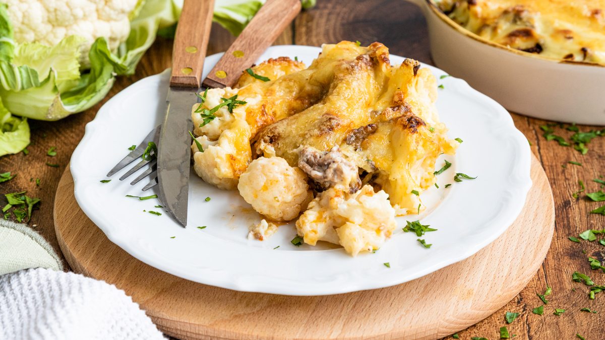 Blumenkohlauflauf mit Hackfleisch