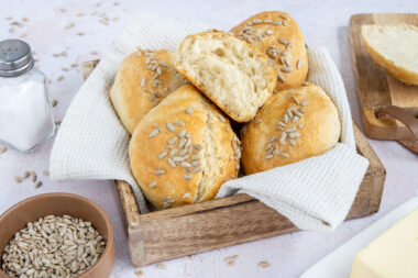 Dinkelbrötchen ohne Hefe