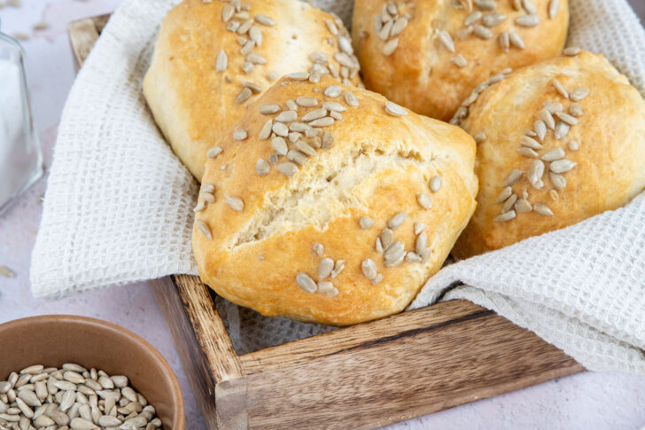 Dinkelbrötchen ohne Hefe