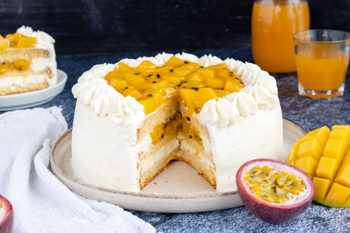 Fruchtige Mango-Maracuja-Torte | Rezept - eat.de