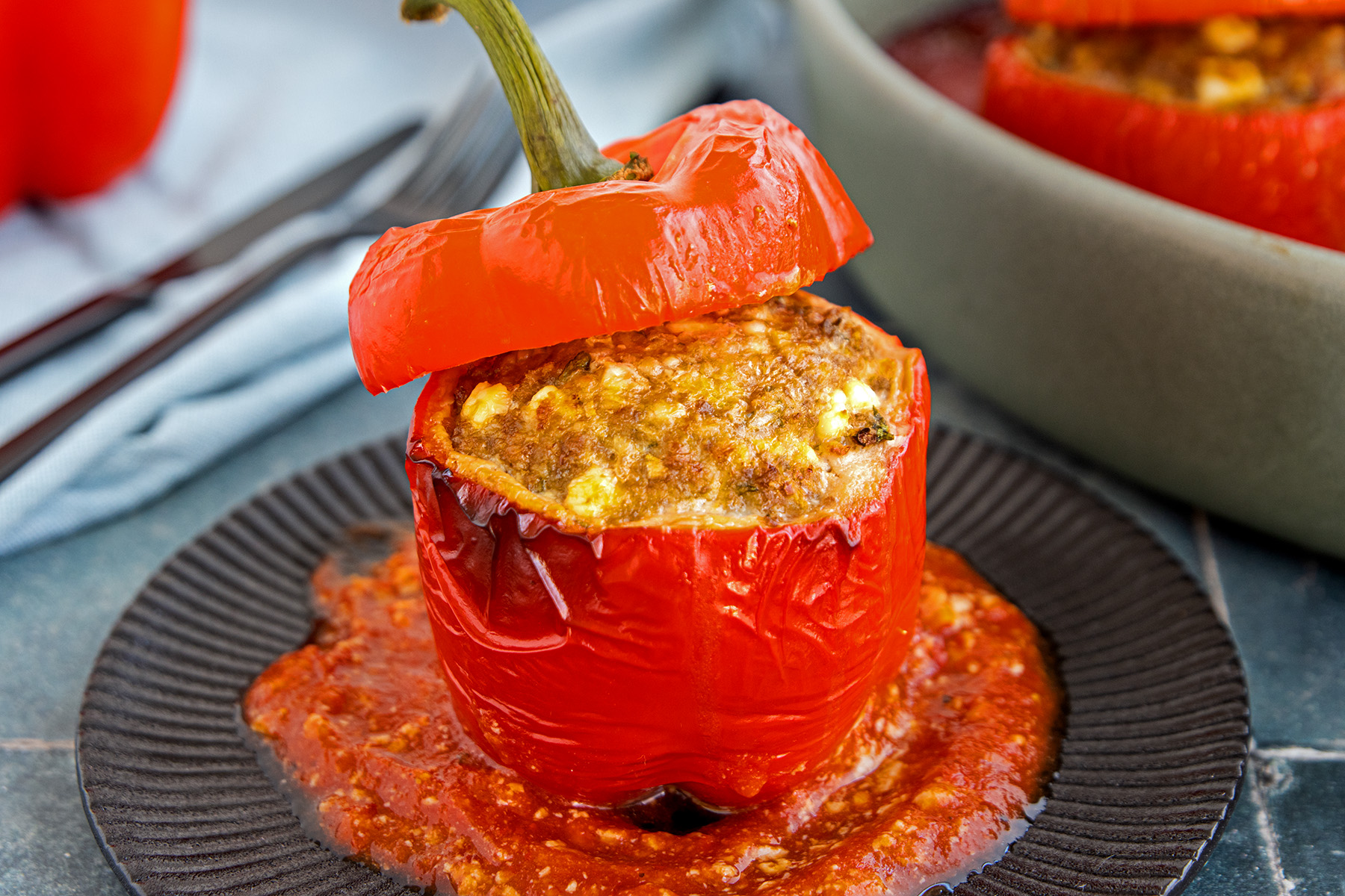 gefüllte Paprika ohne Reis