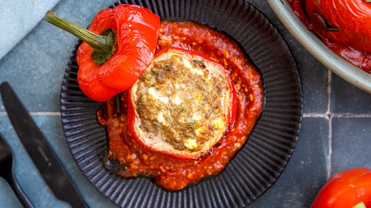 Gefüllte Paprika ohne Reis | Rezept - eat.de