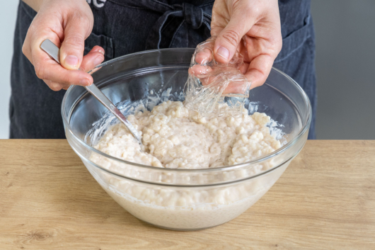 Gelatine zum Milchreis geben