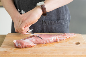 Schweinefilet parieren