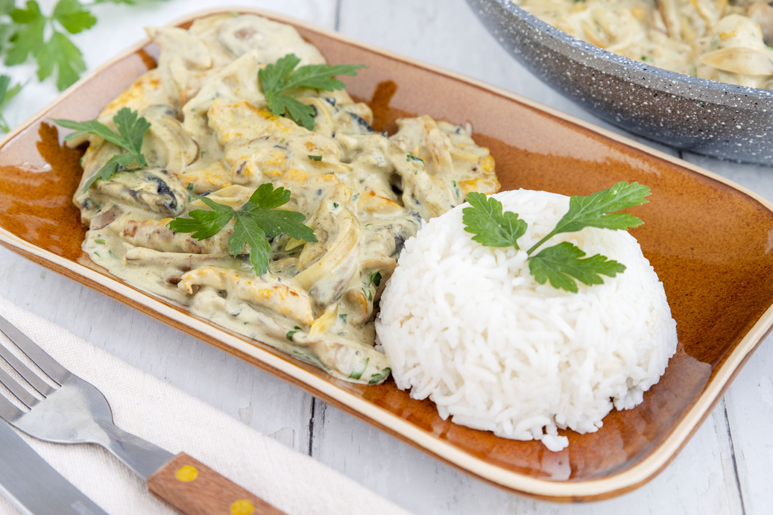 Putengeschnetzeltes mit Reis | Rezept - eat.de