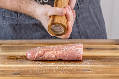Schweinefilet würzen