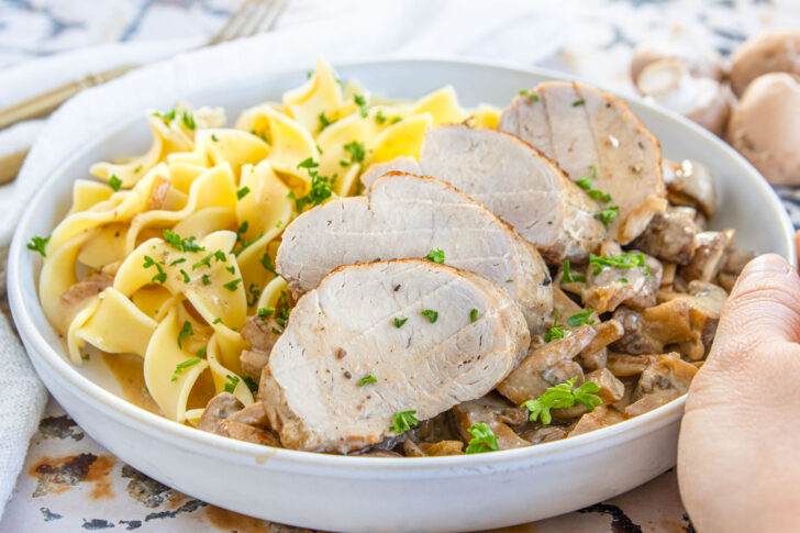 Schweinefilet mit Champignons