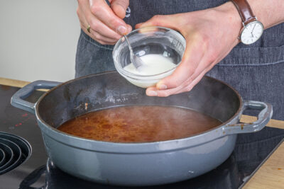 Sauce abbinden