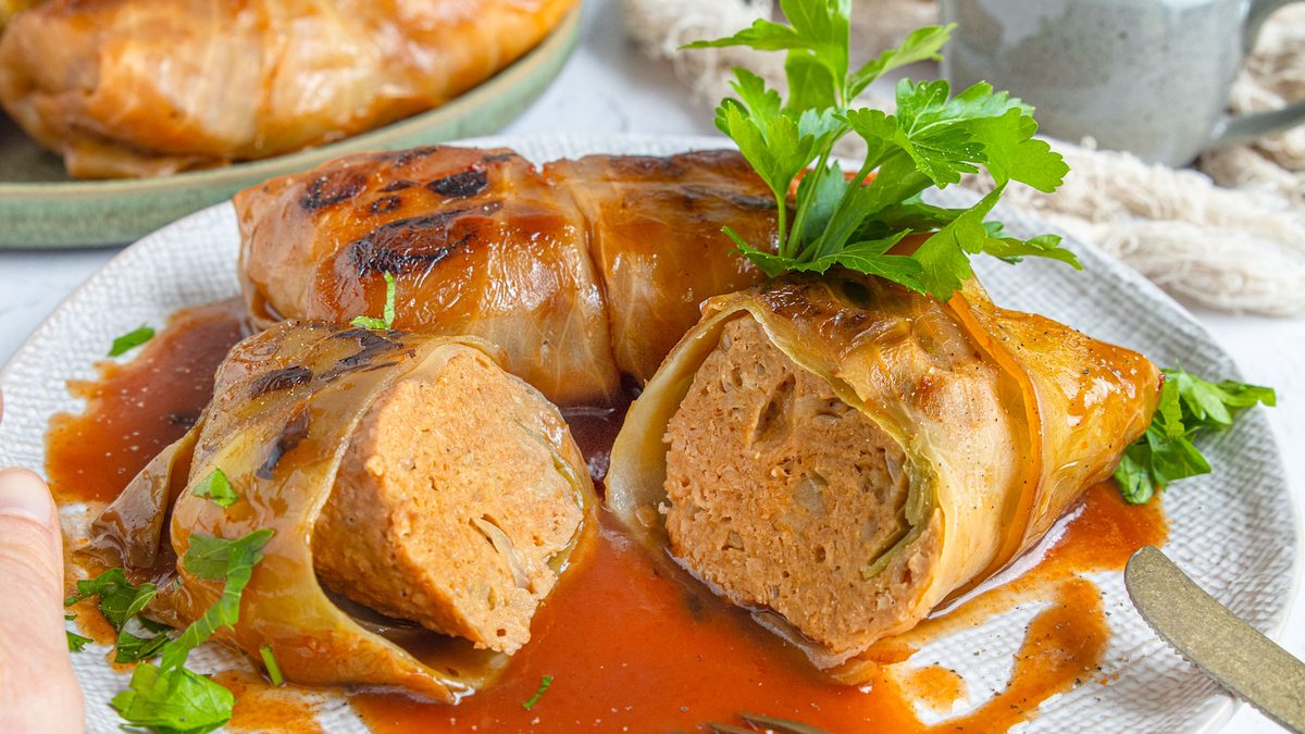 Vegane Kohlrouladen