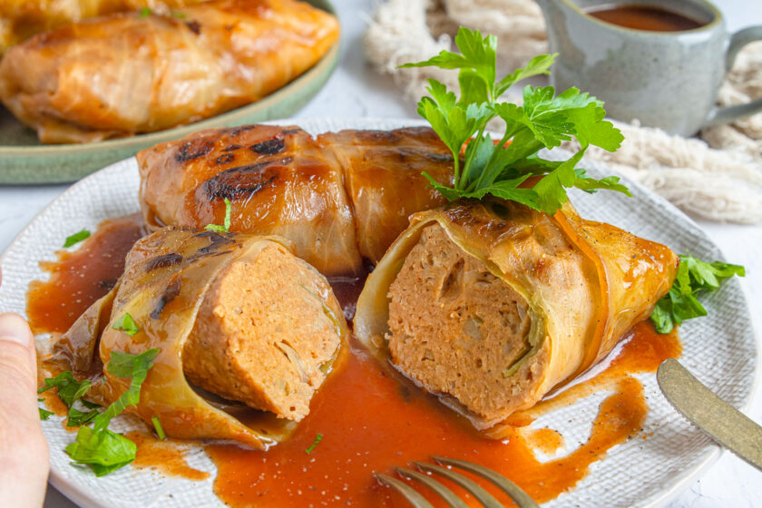 Vegane Kohlrouladen