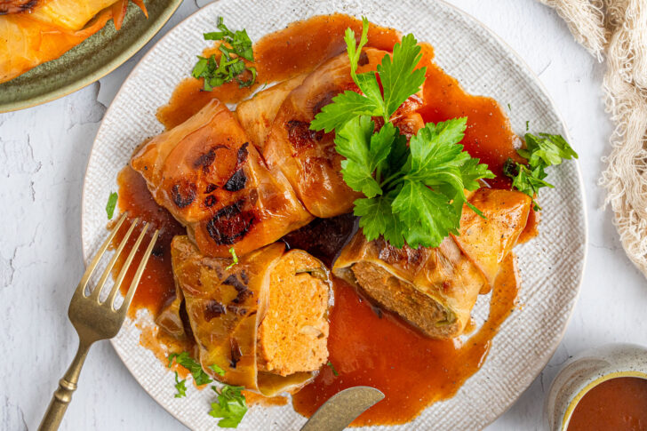 Vegane Kohlrouladen