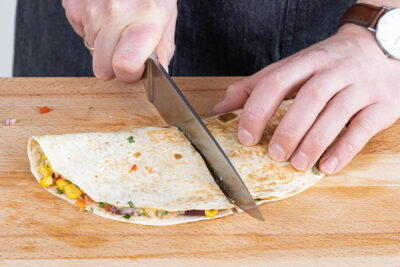 Vegetarische Quesadillas teilen