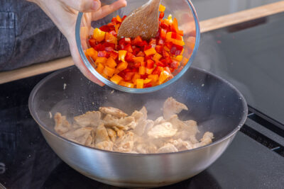 Paprika dazugeben