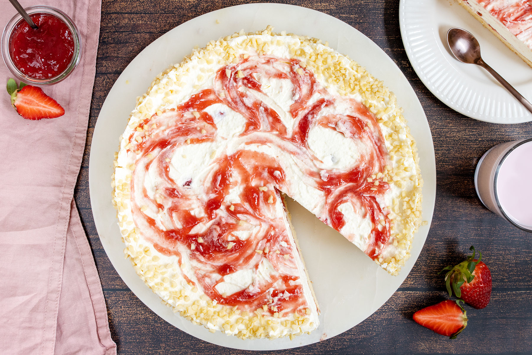 Erdbeer-Quark-Torte