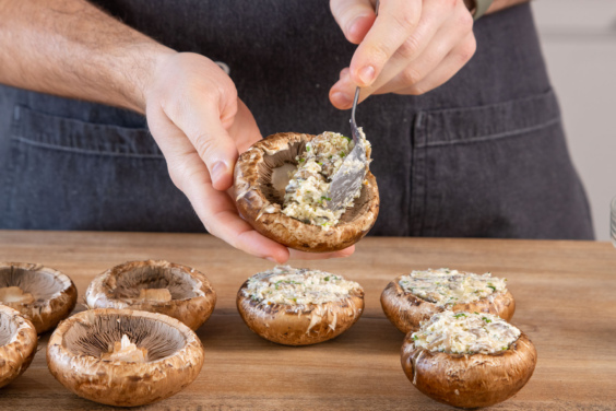 Gefüllte Champignons mit Feta | Rezept